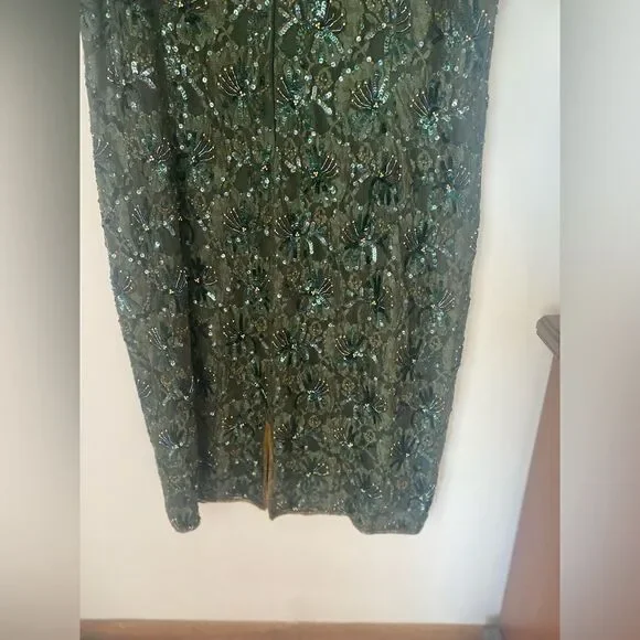 Vintage Stenay plus size green sequin dress - Picture 9 of 12